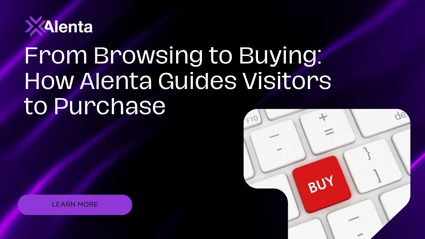AI website representative guiding visitors from browsing to purchase
